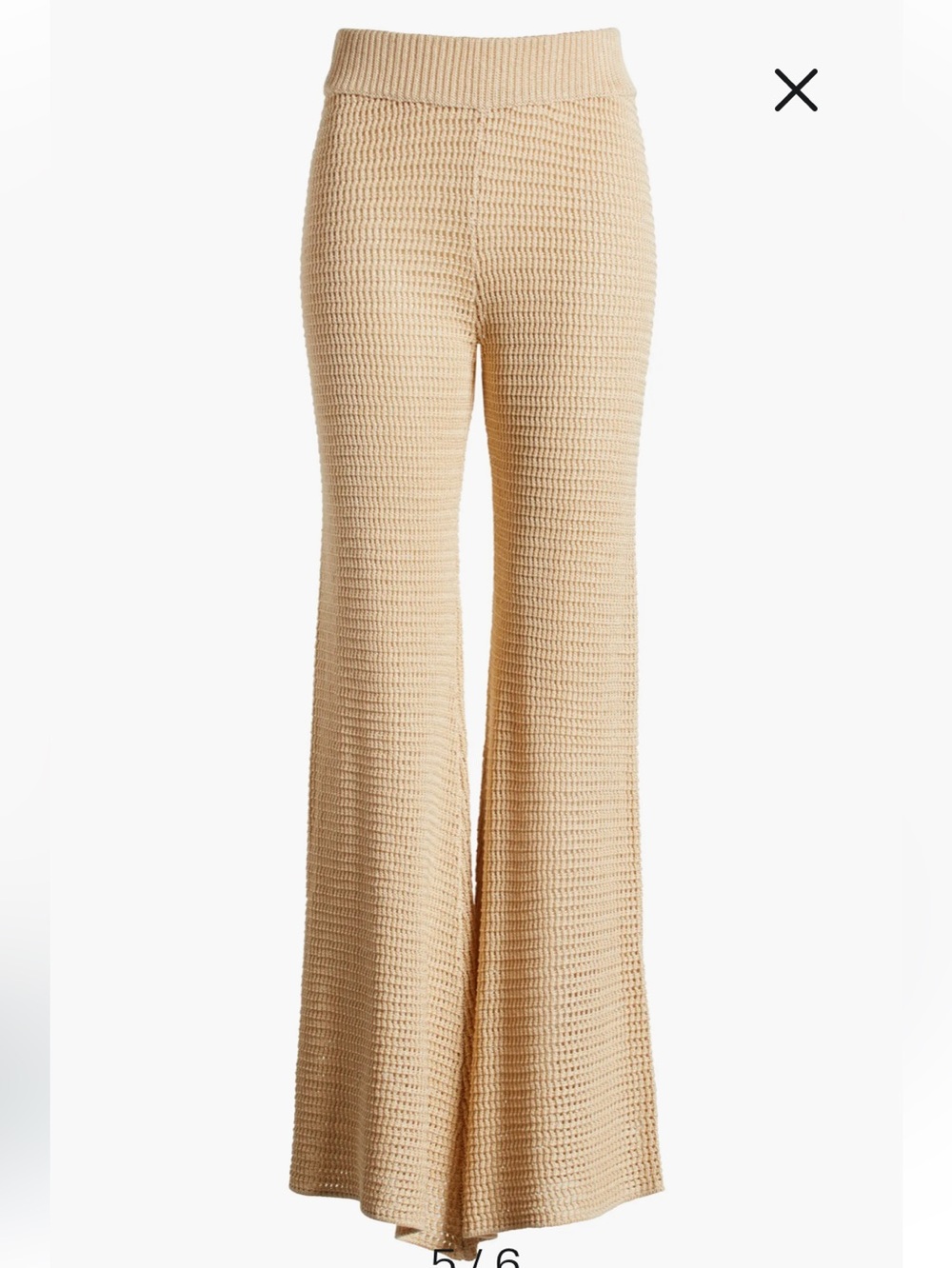 Elan Tan Crochet Wide-Leg Pants perfect for over your swimsuit - Picture 5 of 10